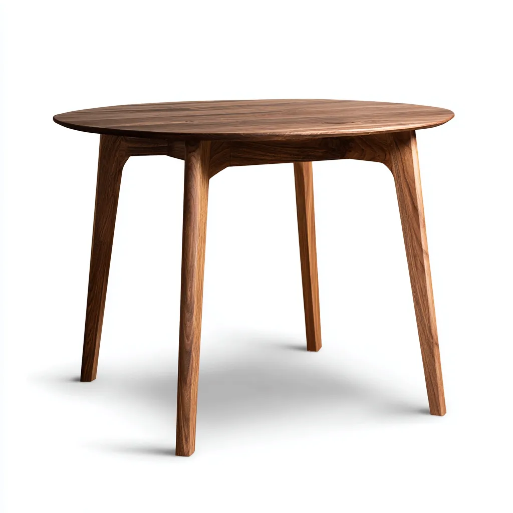 Tavolo da pranzo 110×110×75 cm - marrone - legno massello - rotondo con profilo compatto - Sala Da Pranzo-Nadiiacorner