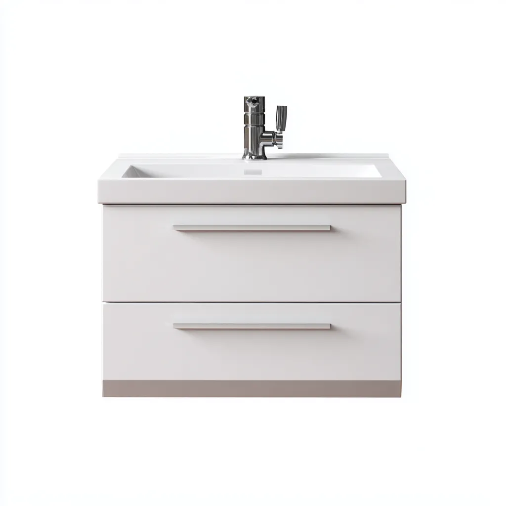 Mobile lavabo sospeso 76×46×60 cm - bianco - stile minimalista lineare per Bagno-Nadiiacorner
