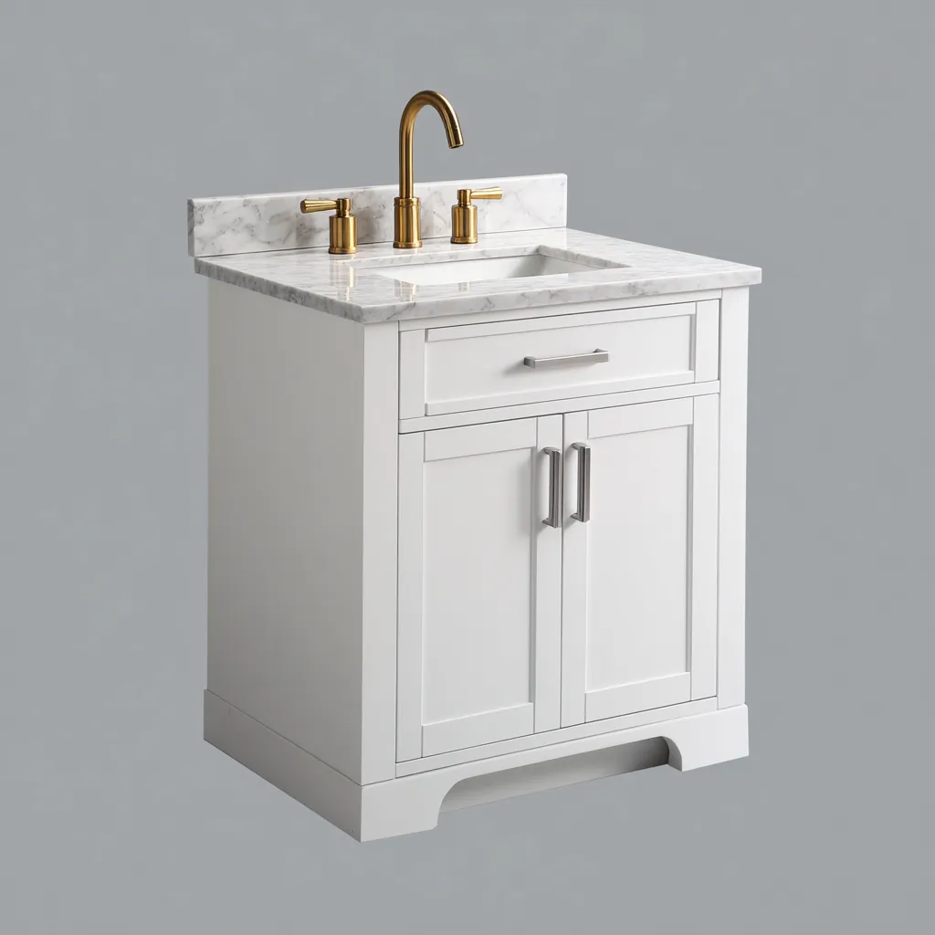 Mobile lavabo sospeso 76×46×58 cm - bianco - lavabo integrato - stile moderno - Bagno-Nadiiacorner