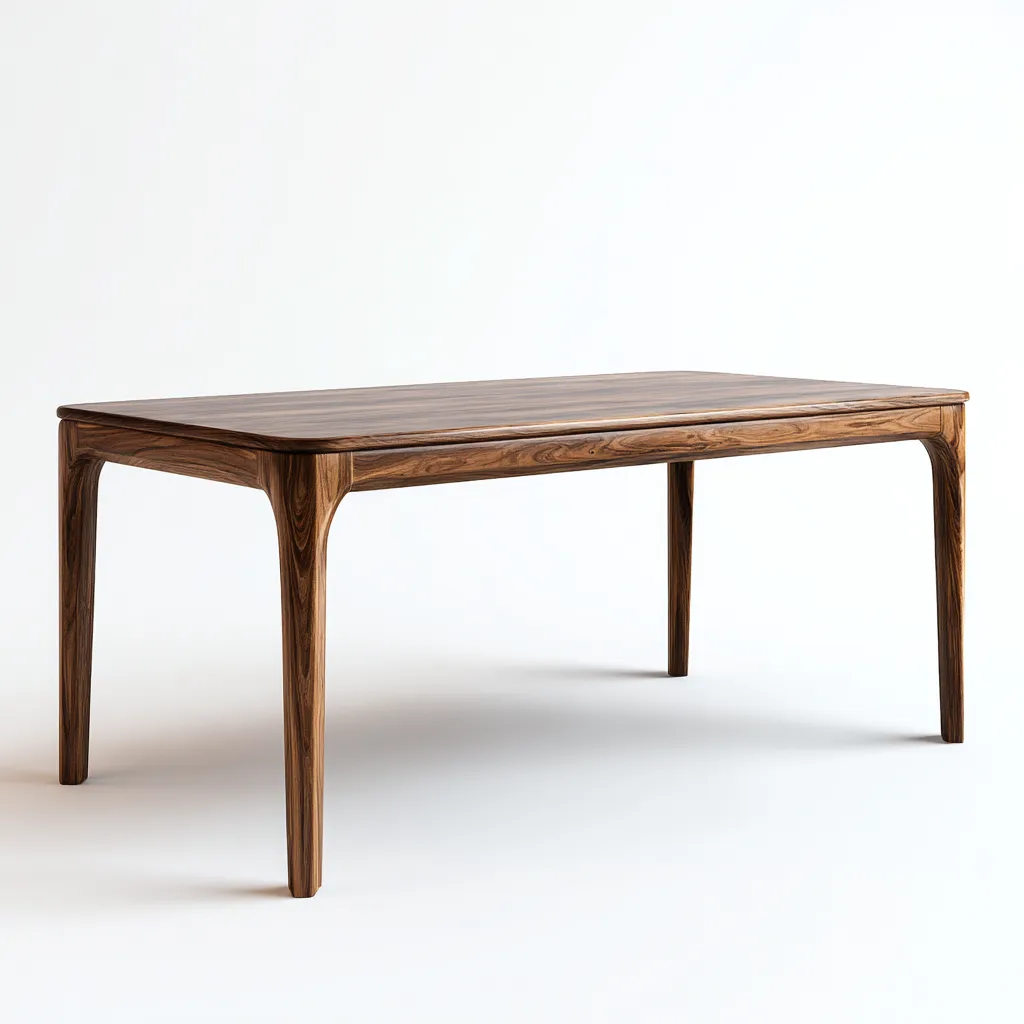 Tavolo da pranzo in legno 185×88×75 cm - marrone scuro - design raffinato con profilo arrotondato per Sala Da Pranzo-Nadiiacorner