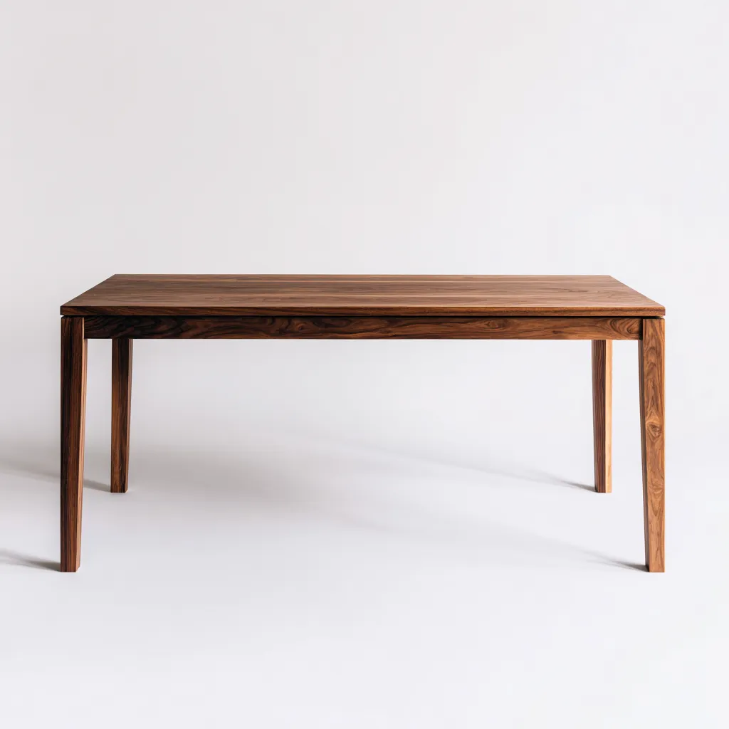 Tavolo da pranzo rettangolare in legno 160×85×75 cm - marrone scuro - design lineare moderno-Nadiiacorner