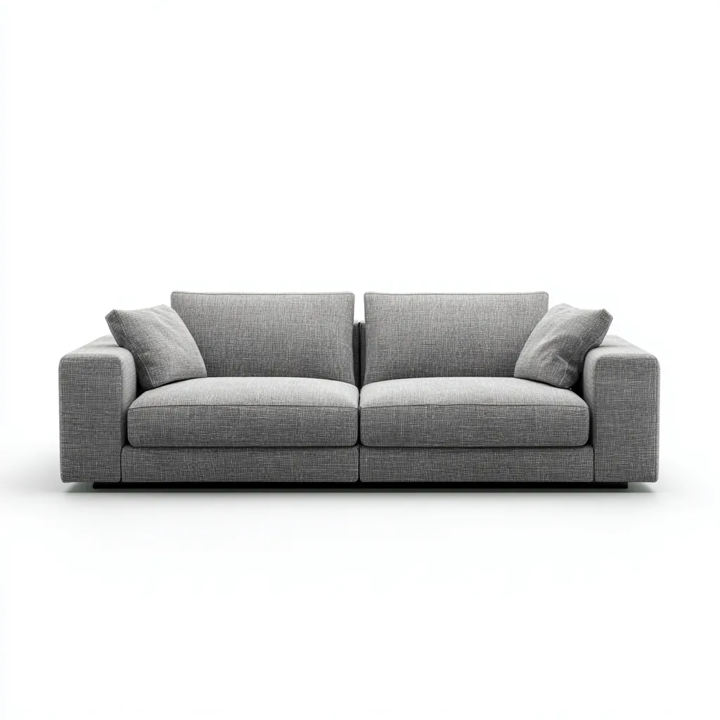 Divano a due posti in tessuto 178×92×78 cm - grigio - design ampio e lineare per Soggiorno-Hataraliving