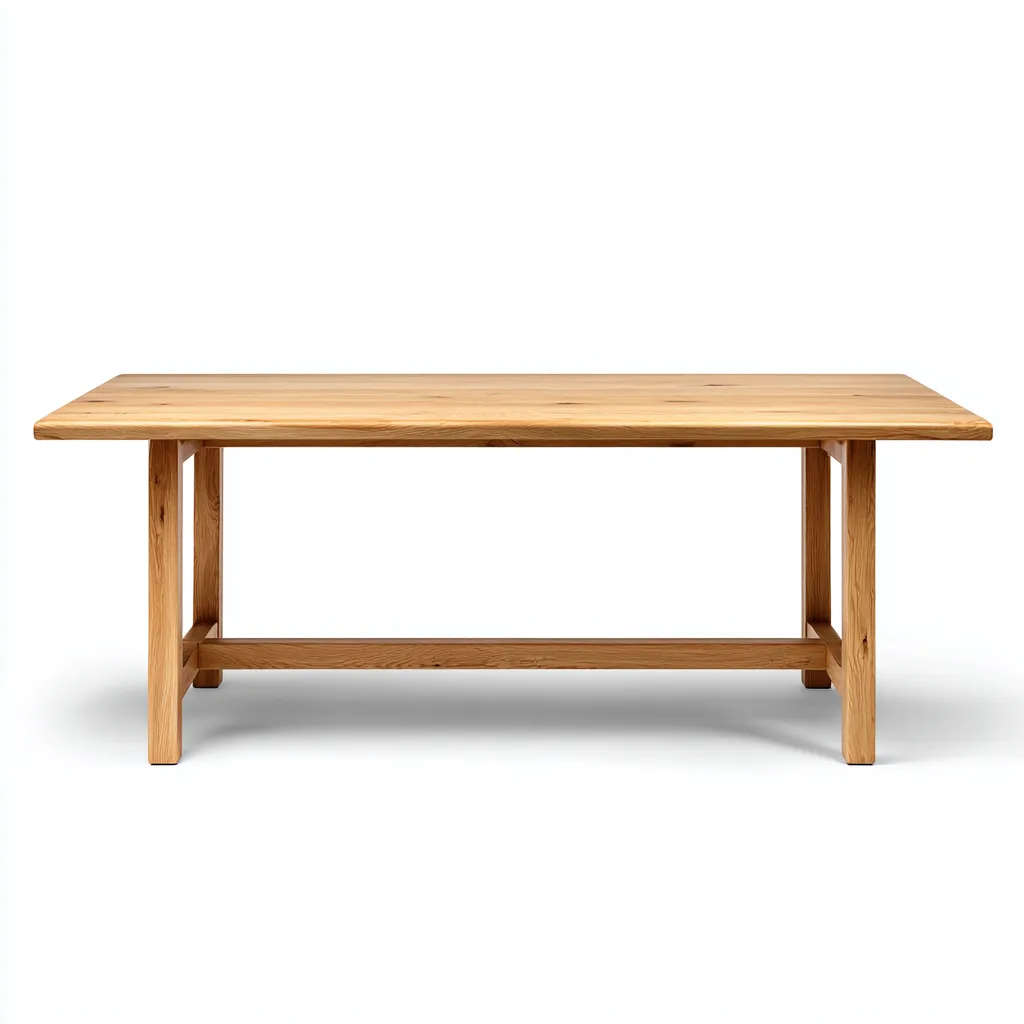Tavolo Da Pranzo rettangolare 180×90×76 cm - legno marrone chiaro - struttura rinforzata per Sala Da Pranzo-Hataraliving