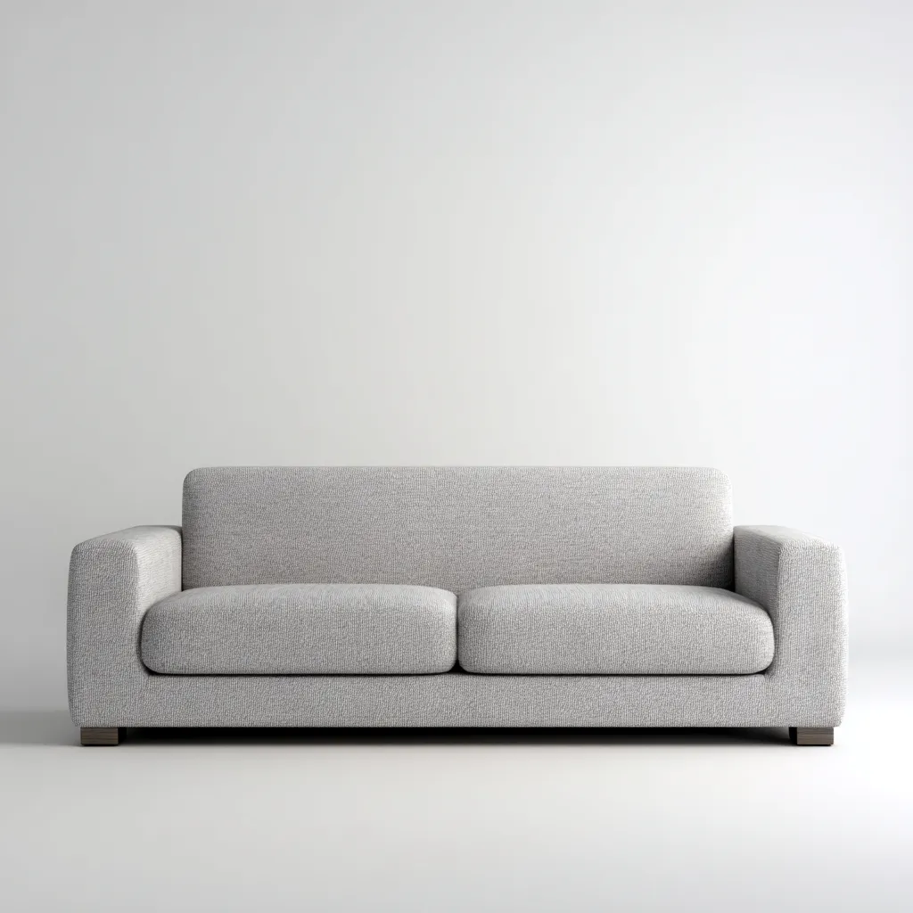 Divano a due posti in tessuto 176×88×76 cm - grigio chiaro - stile minimal per Soggiorno-Hataraliving