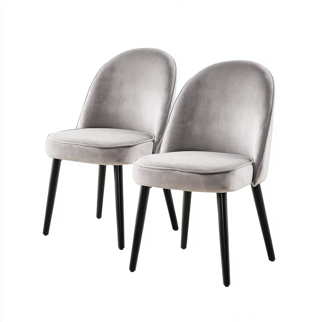 Sedia da pranzo 56×58×82 cm - tessuto beige e nero - per sala da pranzo - design avvolgente con seduta imbottita-Ravakahome