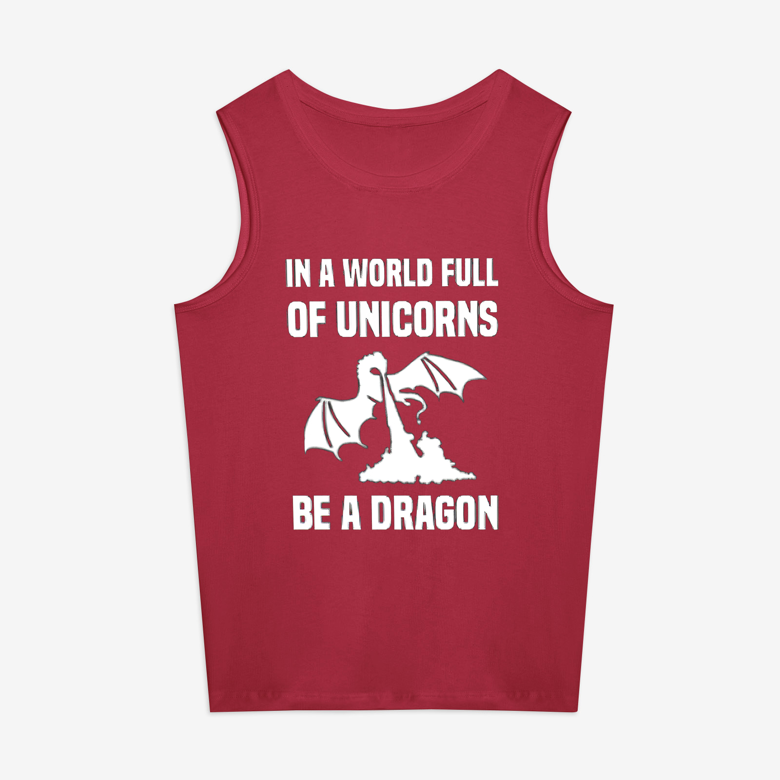 In A World Full Of Unicorns Be A Dragon Printed Women's Vest