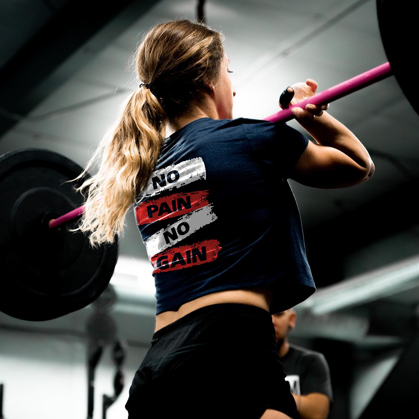 No Pain No Gain Printed Women's T-shirt-traneing