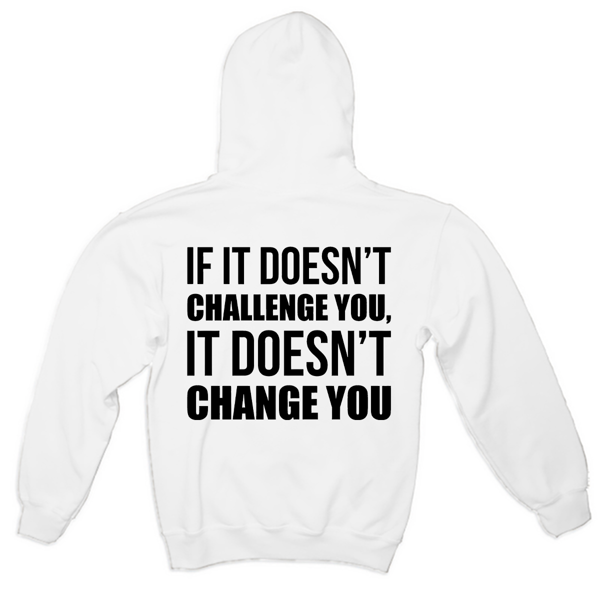 If It Doesn't Challenge You, It Won't Change You Printed Women's Hoodie