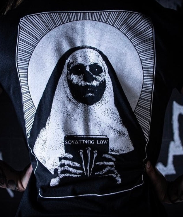 Nun Skelton Evil Nun Printed Women's T-shirt 