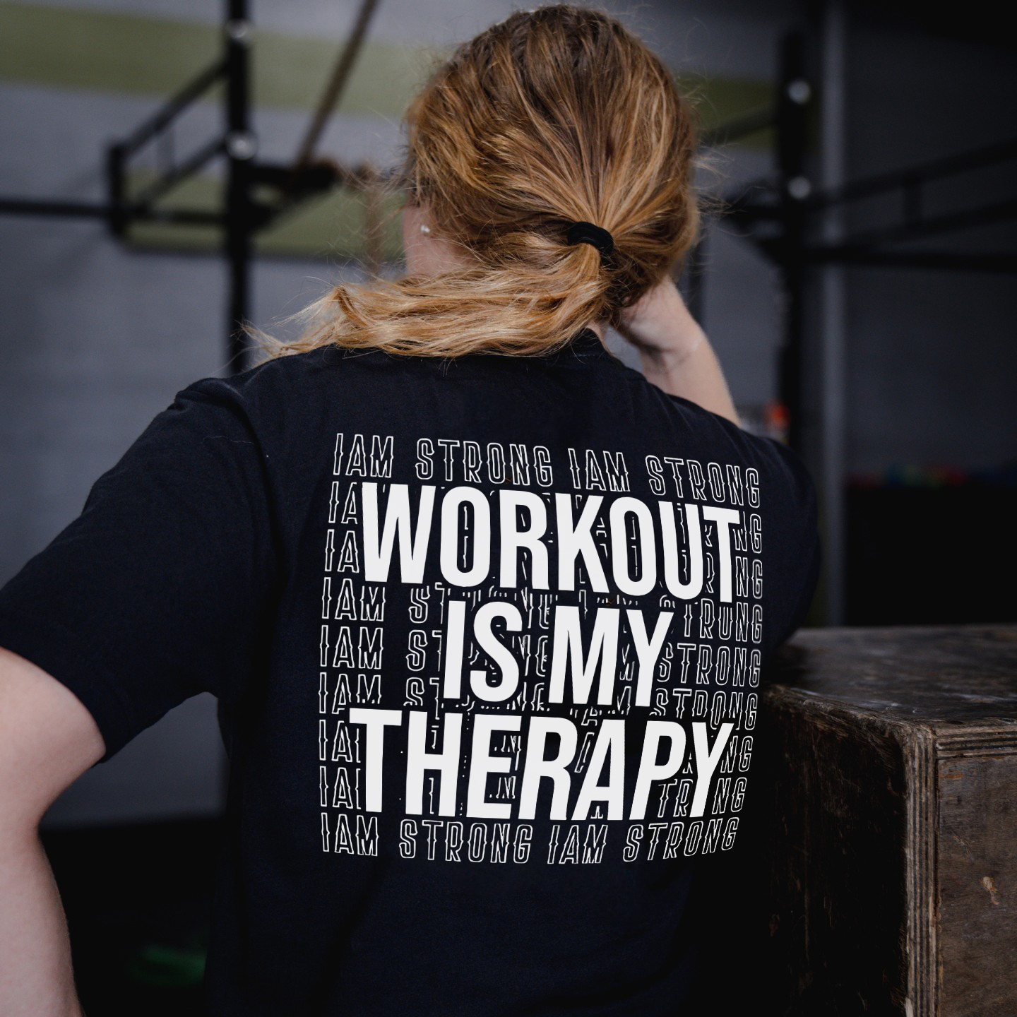 Workout Is My Therapy Printed Women's T-shirt