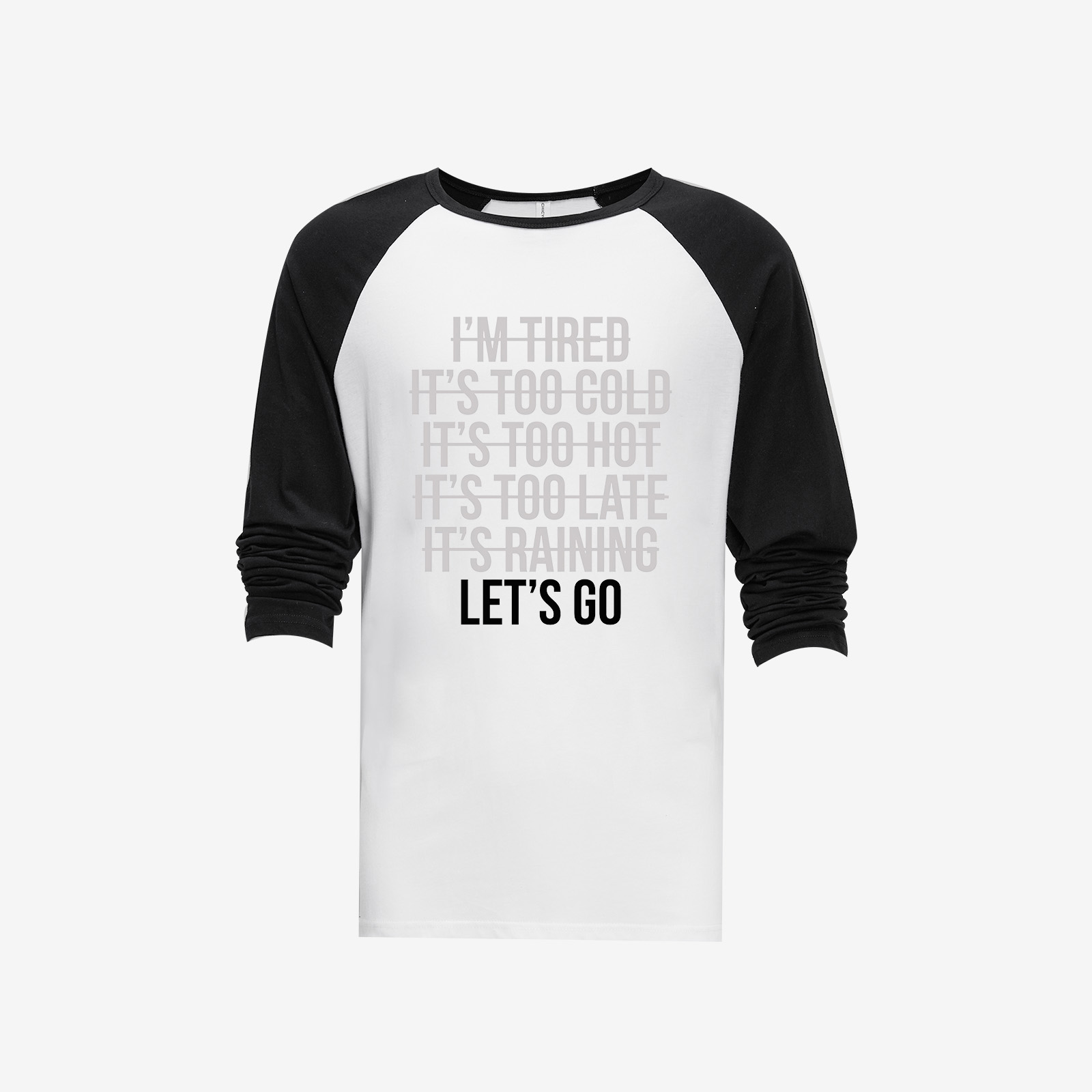 Casual Let's Go Long Sleeve T-shirt-traneing