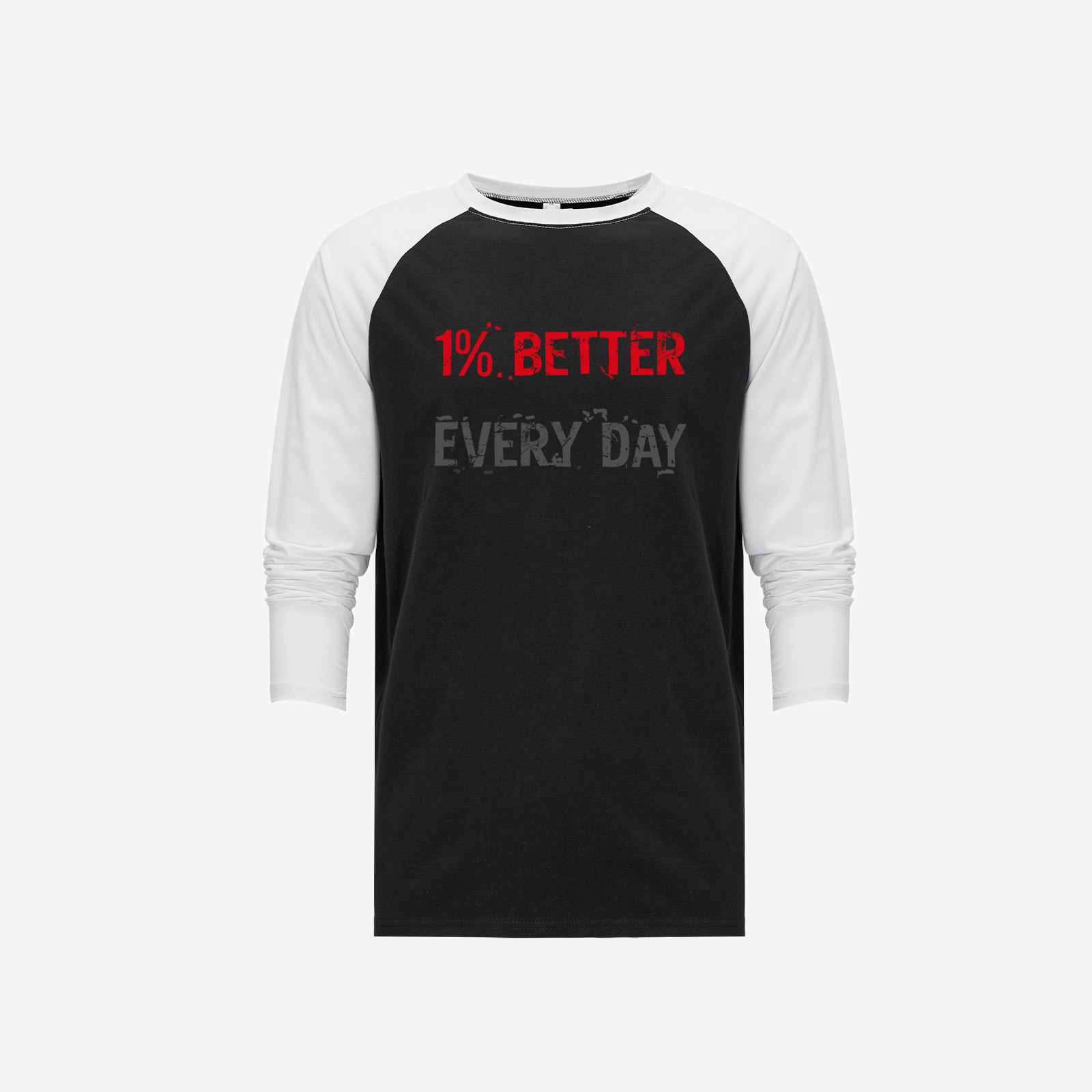 1% Better Every Day Long Sleeve T-shirt-traneing