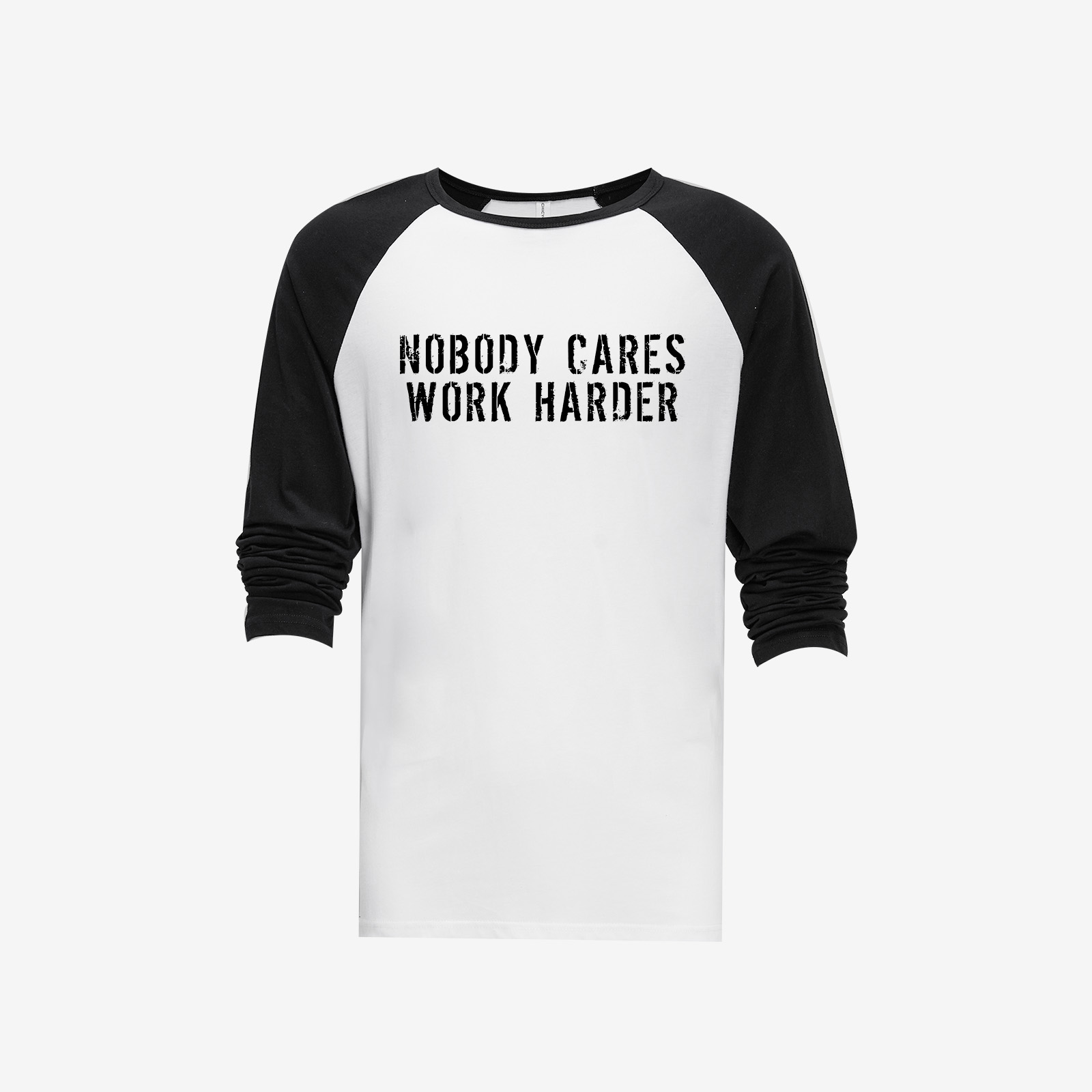Nobody Cares Work Harder Long Sleeve T-shirt-traneing