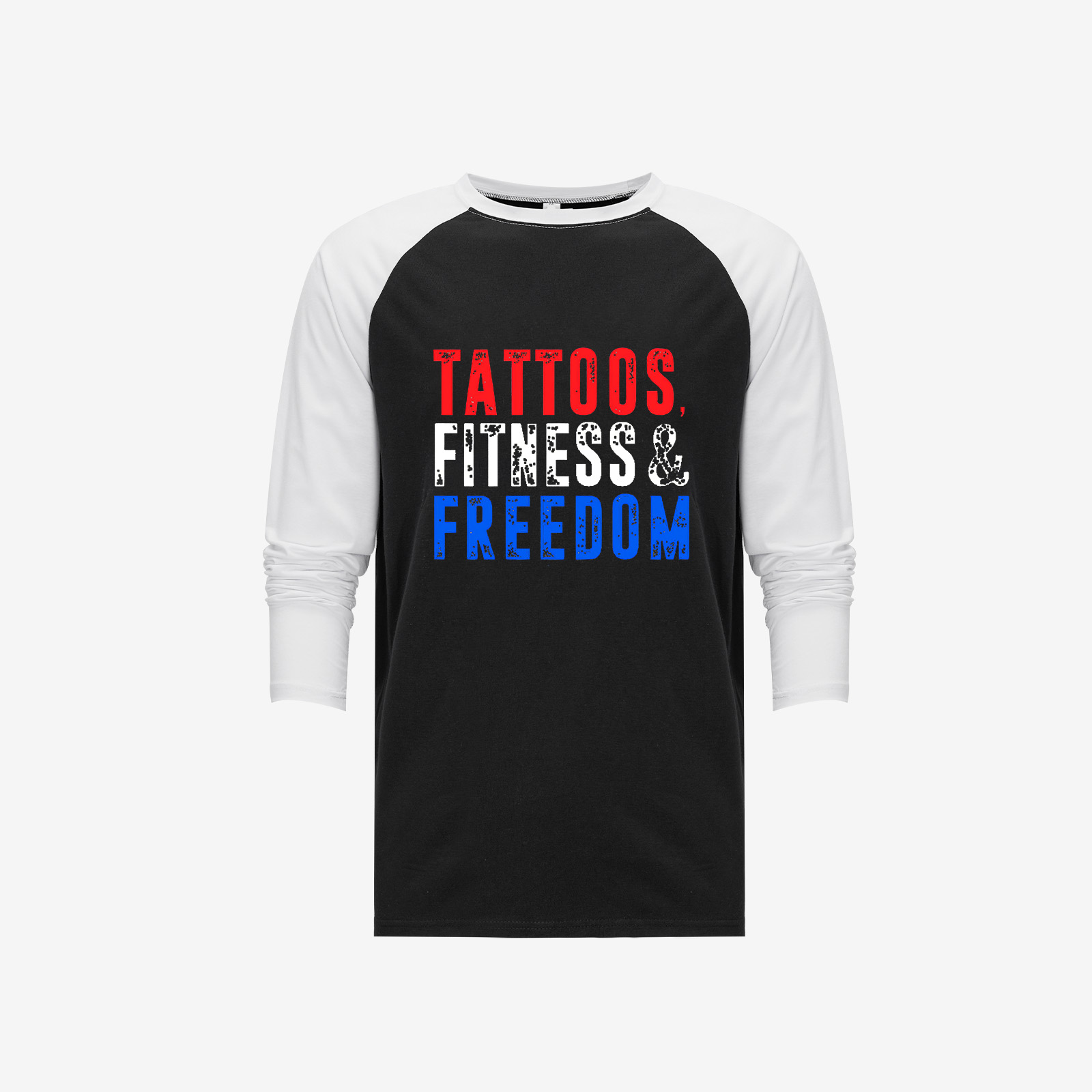 Tattoos, Fitness & Freedom Long Sleeve T-shirt-traneing