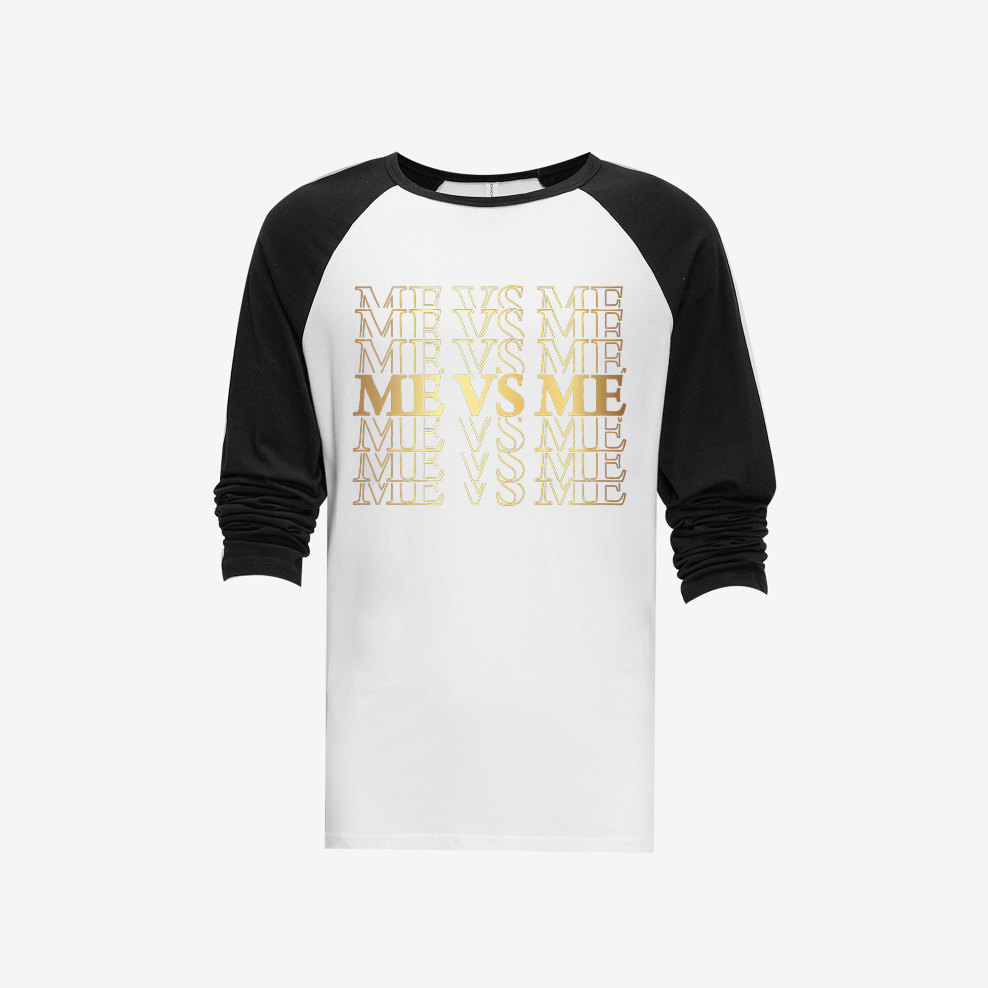 Me Vs Me Printed Long Sleeve T-shirt-traneing