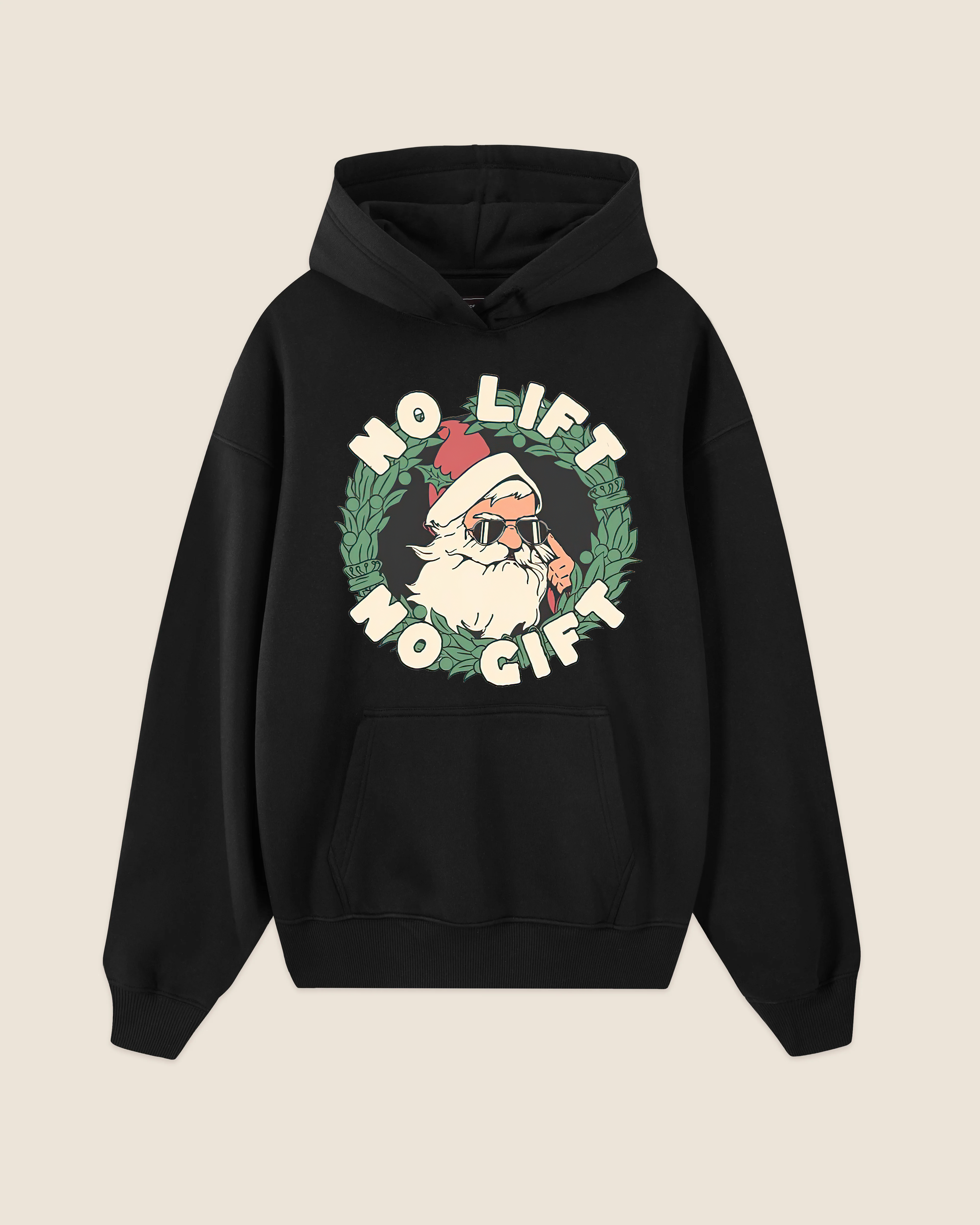 No Lift No Gift Santa Claus Printed Women's Hoodie