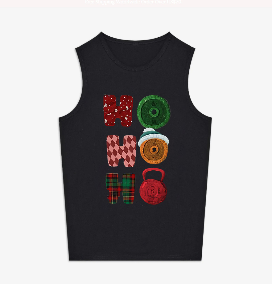 Ho Ho Ho Christmas Printed Women's Vest