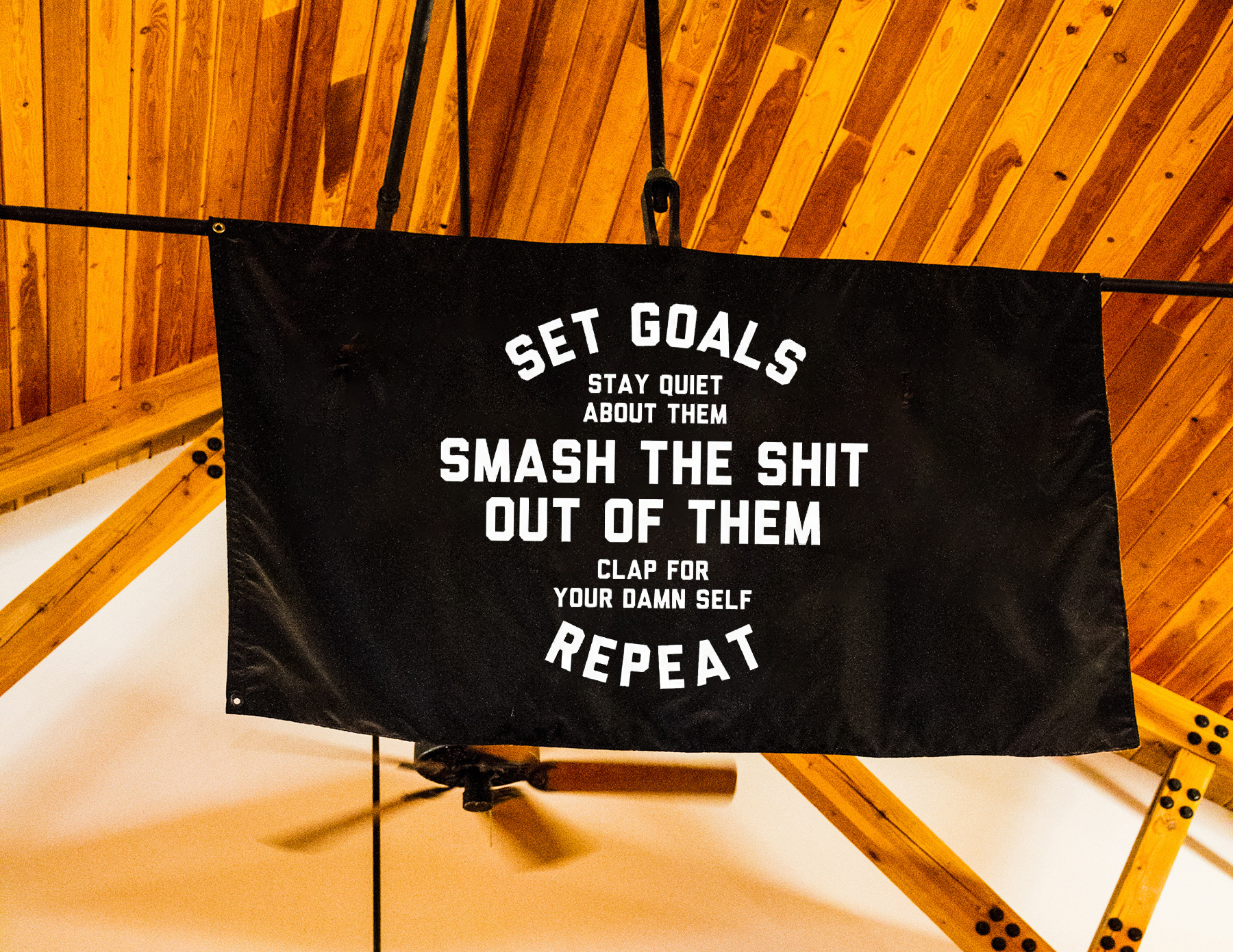 Set Goals Stay Quiet About Them Print Flags-traneing