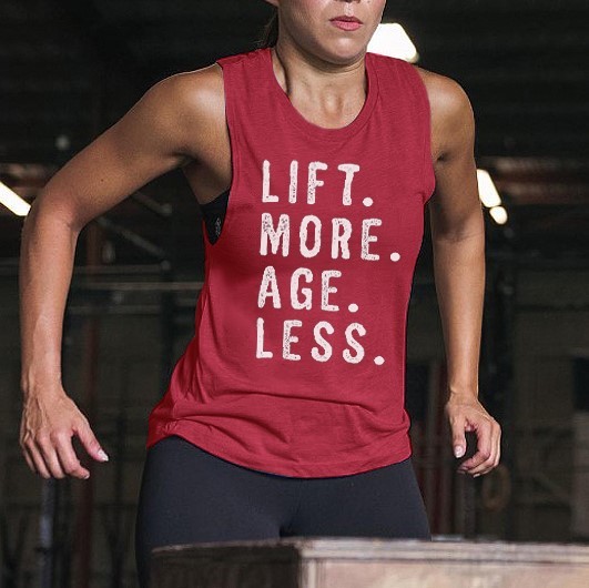 LIFT MORE AGE LESS Print Women's Vest