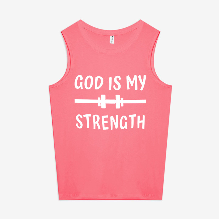 God Is My Strength Print Women's Vest Image - 6