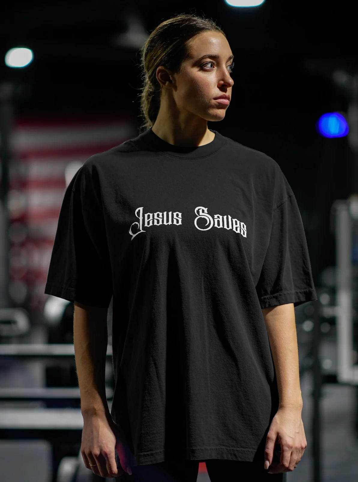 Jesus Saves Print Women's T-shirts