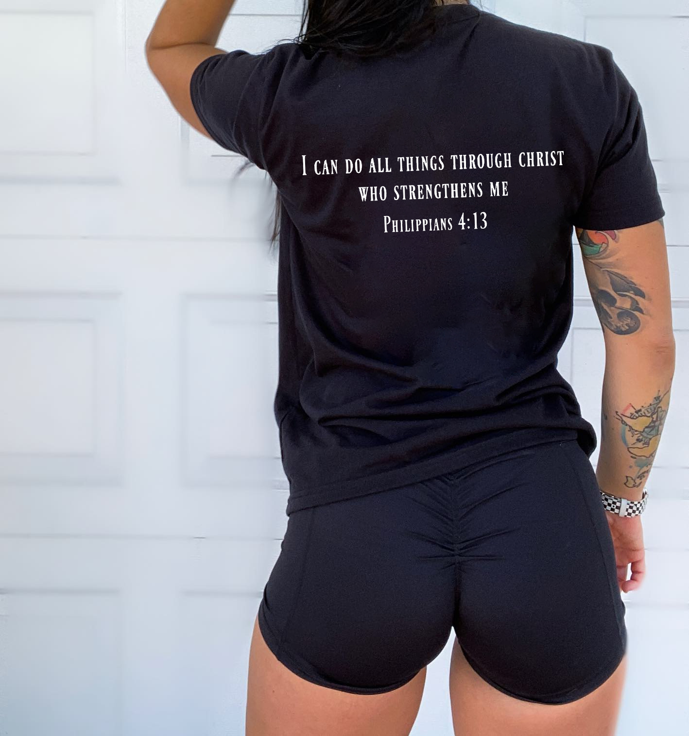 I Can Do All Things Through Christ Print Women's T-shirts