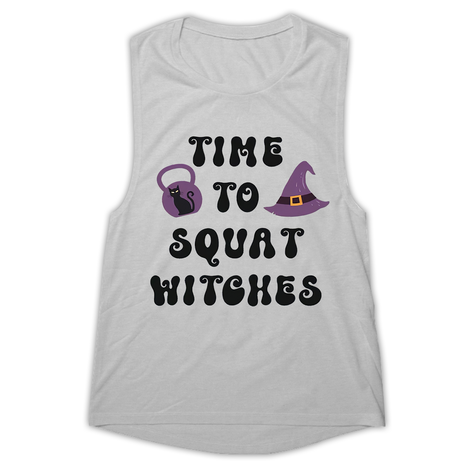 Time To Squat Witches Print Women's Vest-traneing
