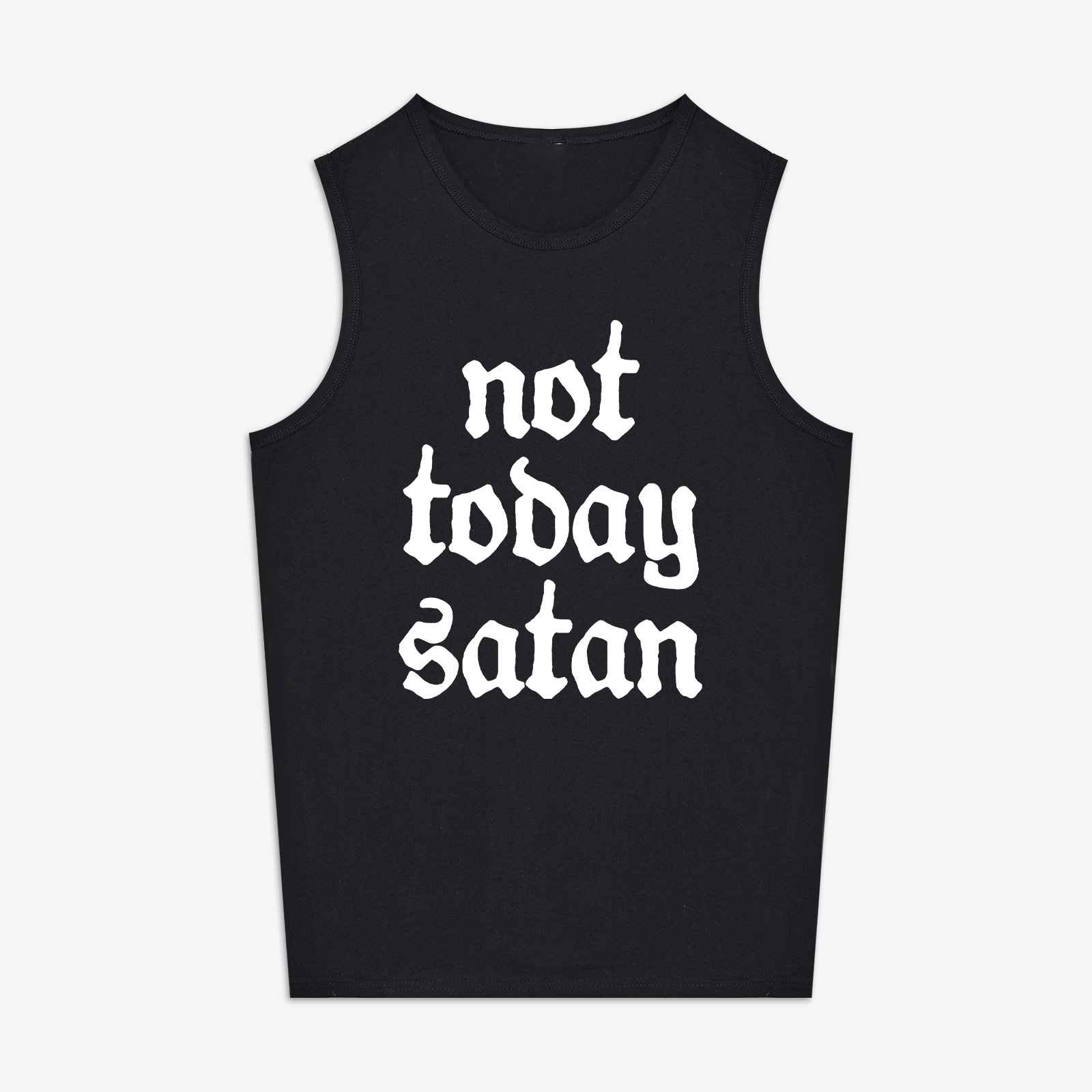 Not Today Satan Print Women's Vest