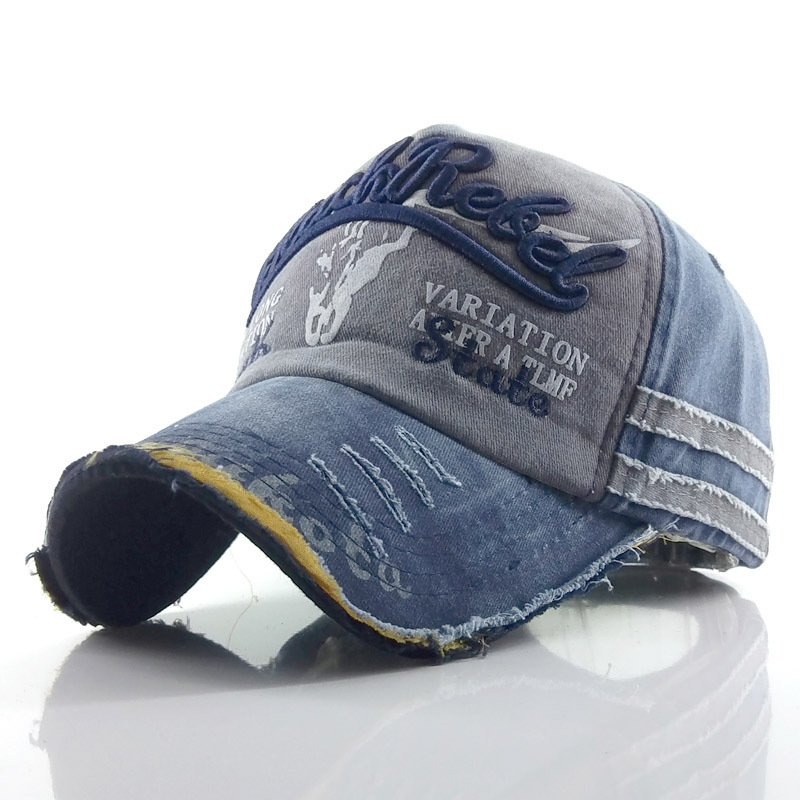 Outdoor Washed Denim Baseball Cap-traneing