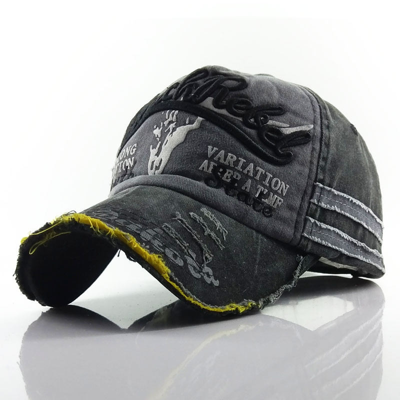 Outdoor Washed Denim Baseball Cap-traneing