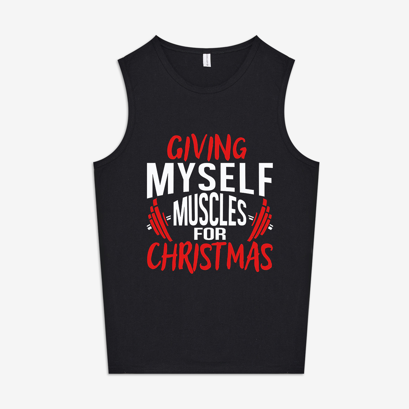 Giving Myself Muscles For Christmas Printed Women's Vest-traneing