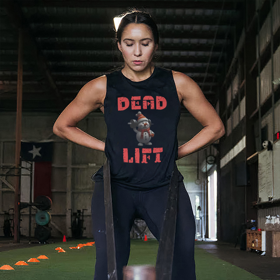 Dead Lift Printed Women's Vest-traneing