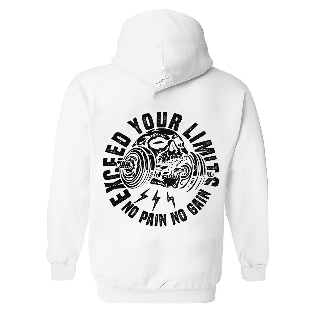 Exceed Your Limits Printed Hoodie-traneing