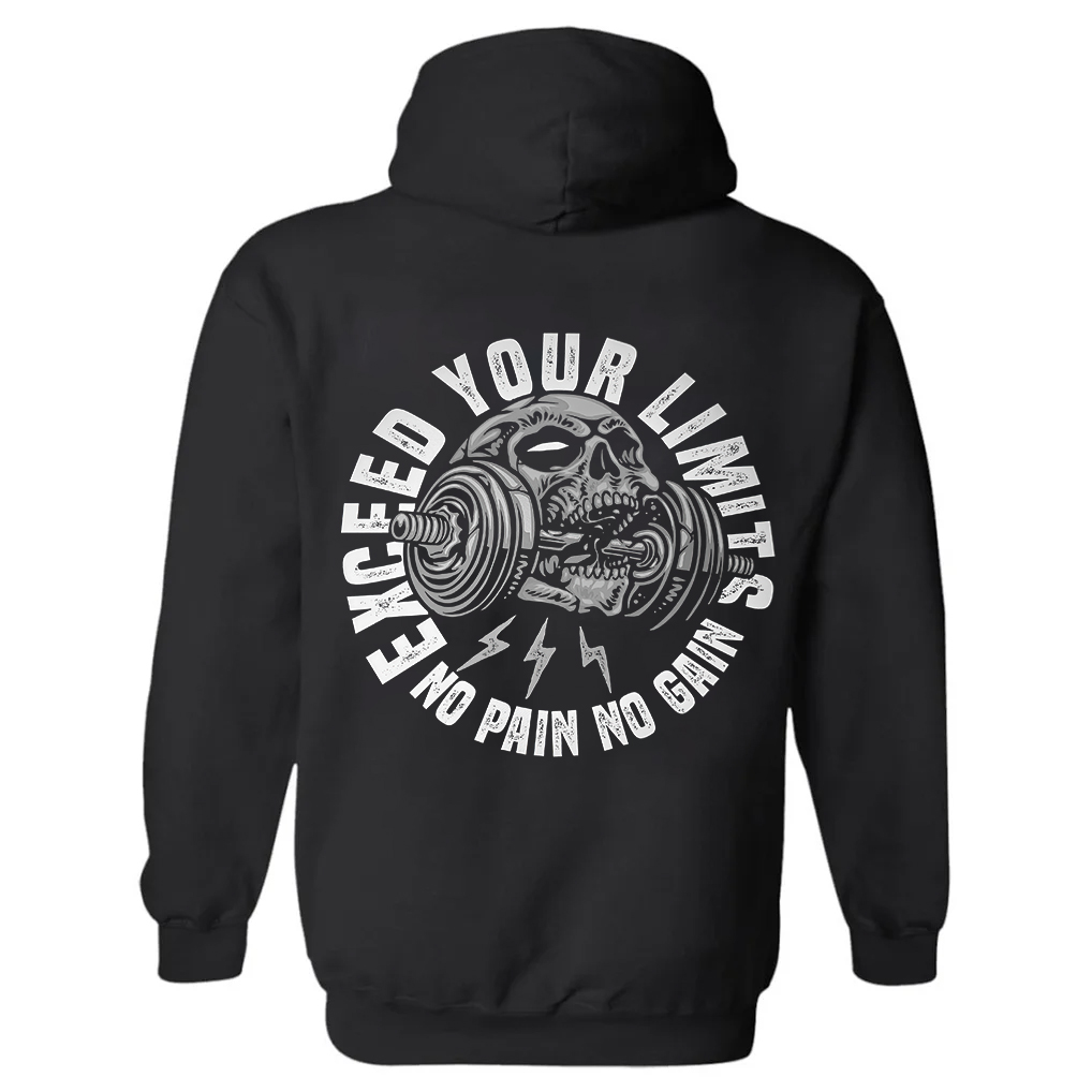 Exceed Your Limits Printed Hoodie-traneing