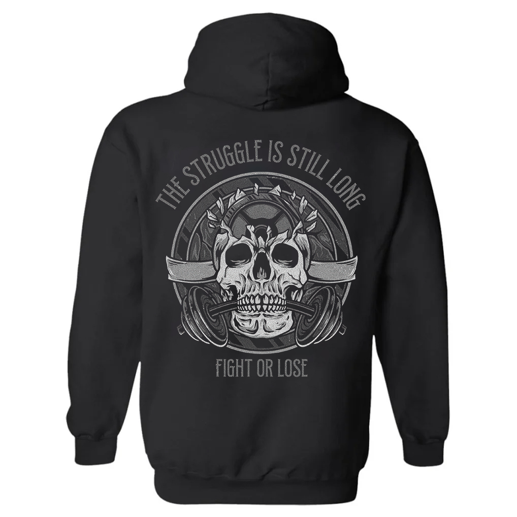 The Struggle Is Still Long Printed Hoodie-traneing