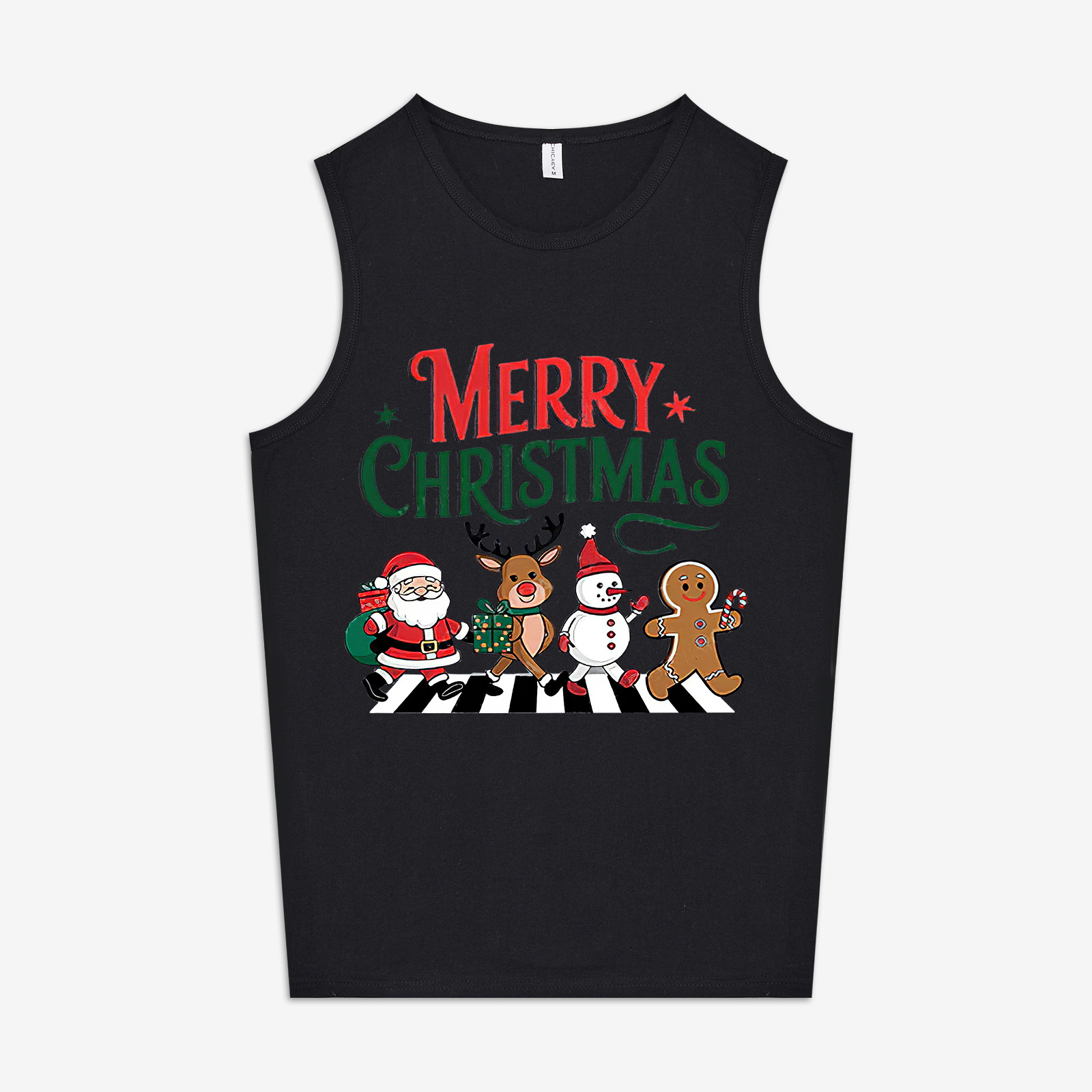 Merry Christmas Printed Women's Vest-traneing