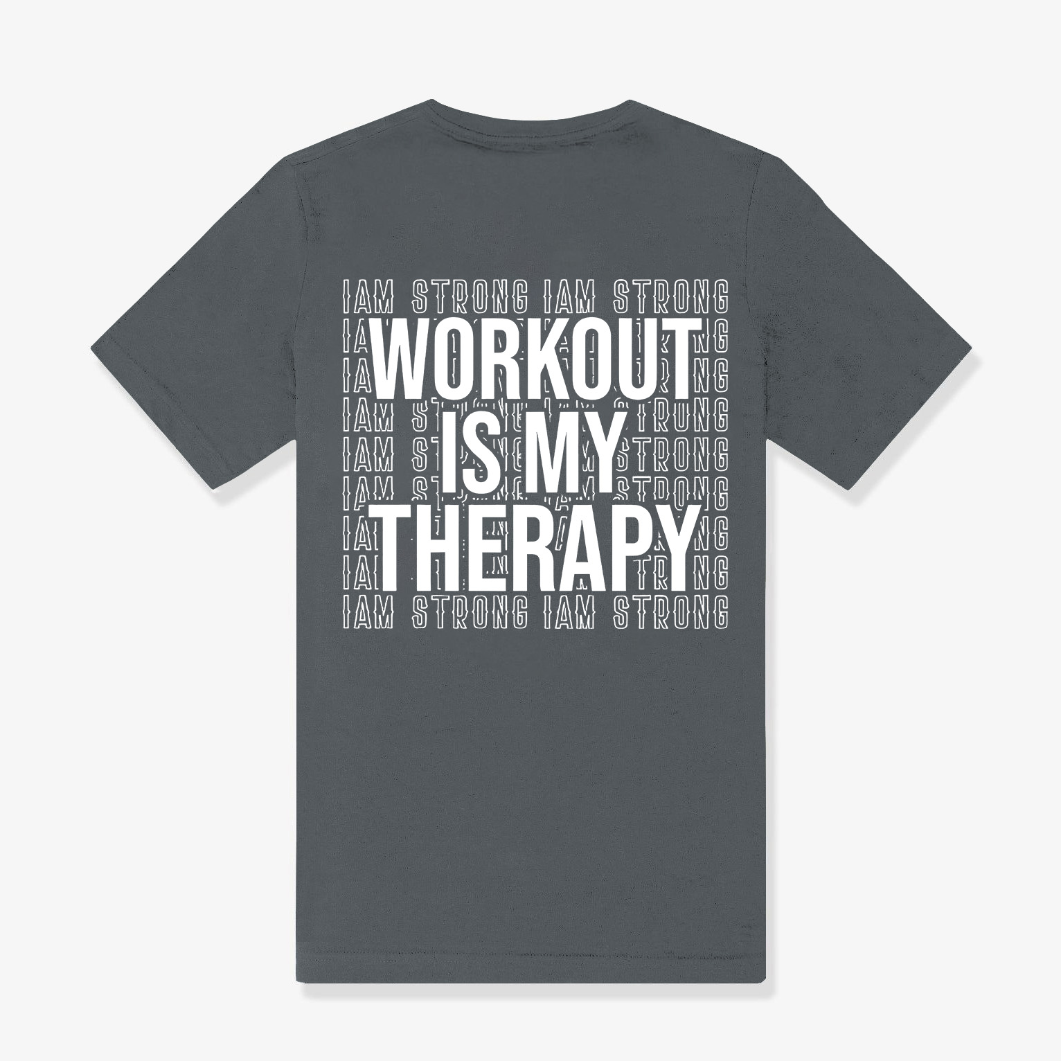 Workout Is My Therapy Printed Women's T-shirt Image - 13
