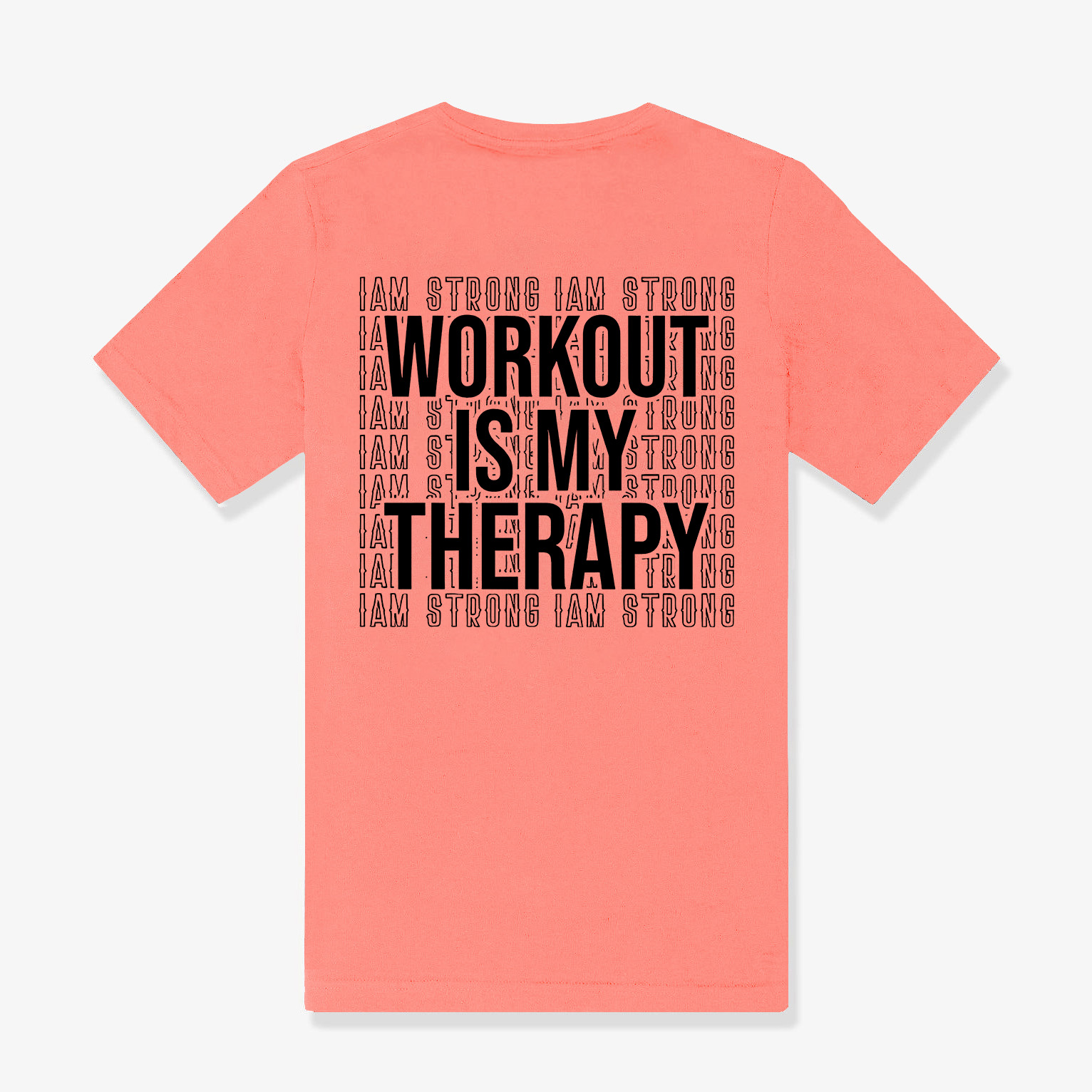 Workout Is My Therapy Printed Women's T-shirt Image - 9