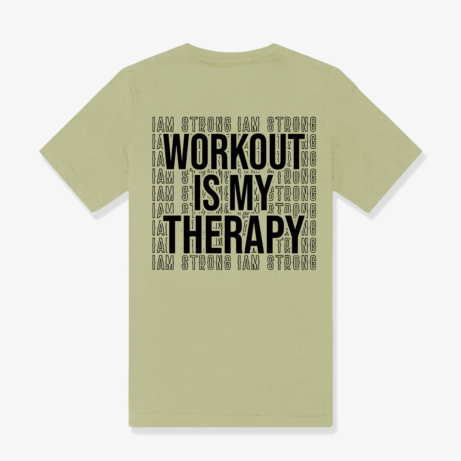 Workout Is My Therapy Printed Women's T-shirt Image - 14