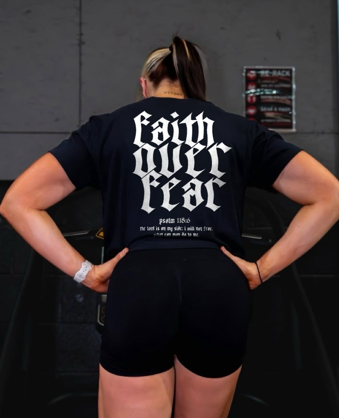 Faith Over Fear Printed Women's T-shirt-traneing