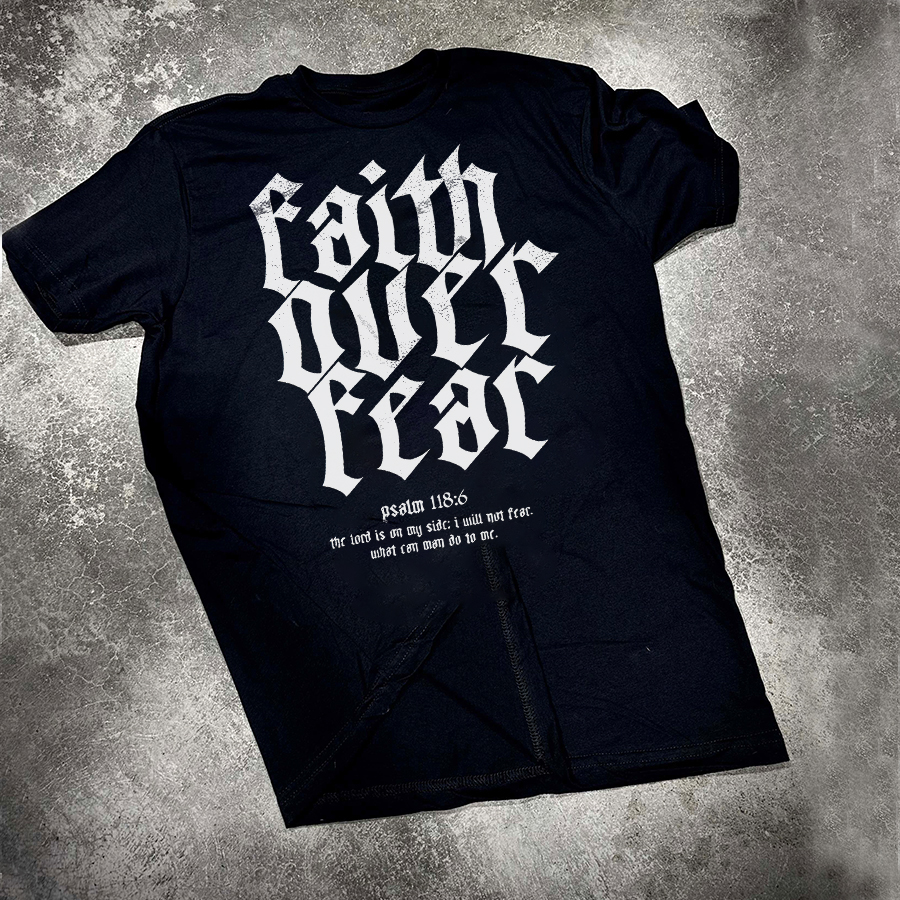 Faith Over Fear Printed Women's T-shirt-traneing