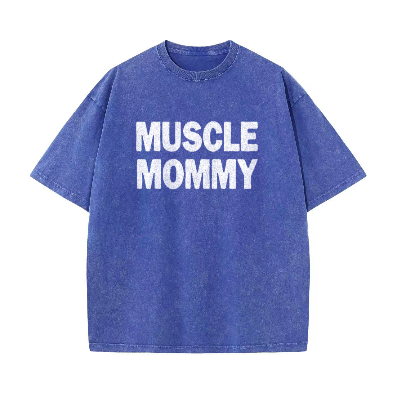 Muscle Mommy Printed Oversize Washed T-Shirt-traneing