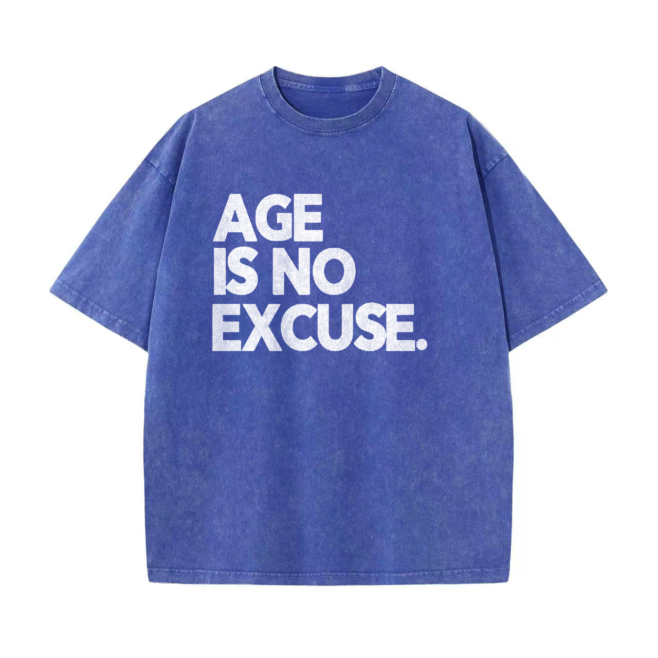 Age Is No Excuse Printed Oversize Washed T-Shirt