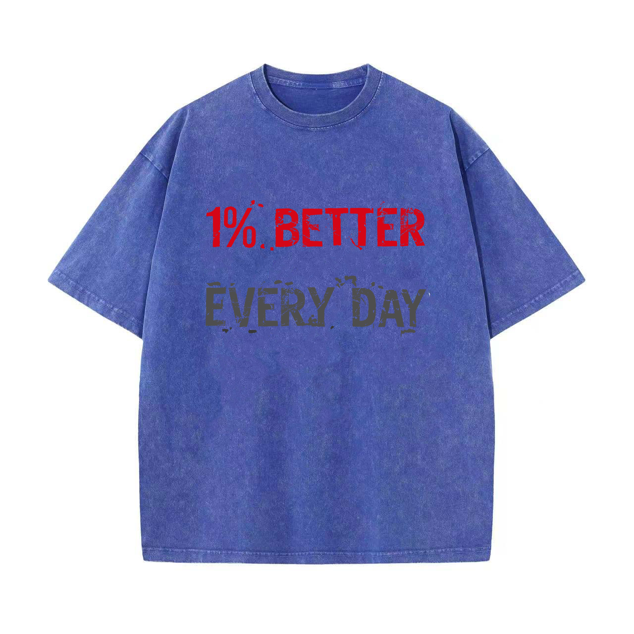 1% Better Everyday  Printed Oversize Washed T-Shirt