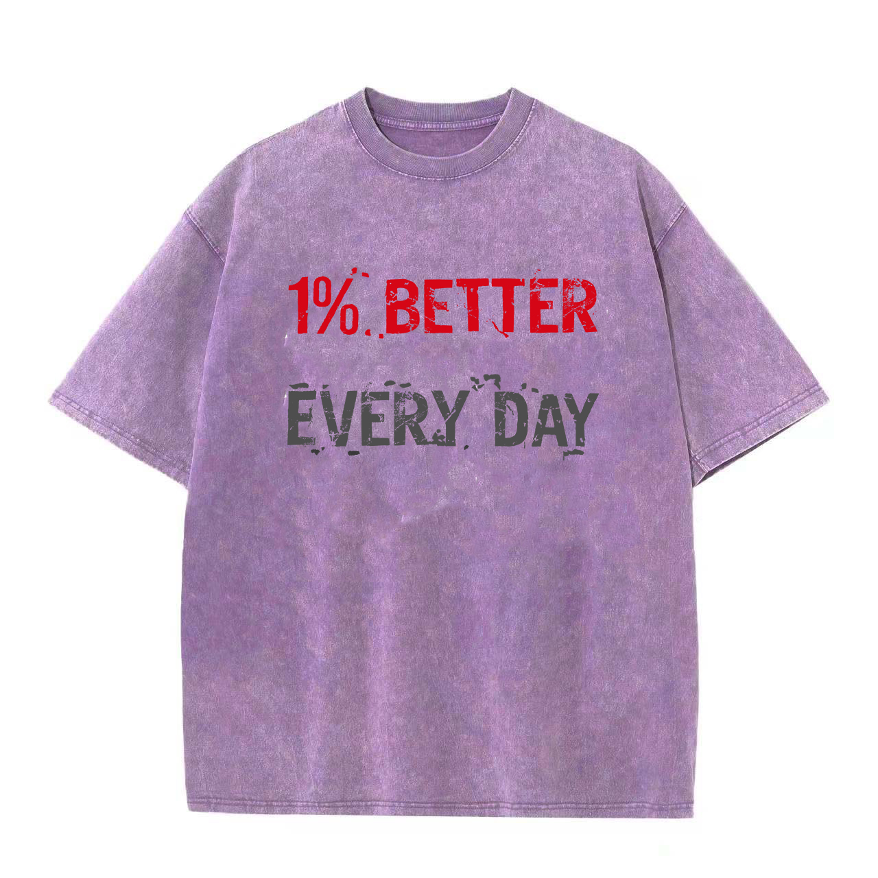 1% Better Everyday  Printed Oversize Washed T-Shirt