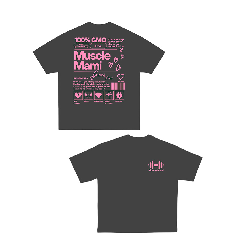 Muscle Mami Printed Oversized T-shirt