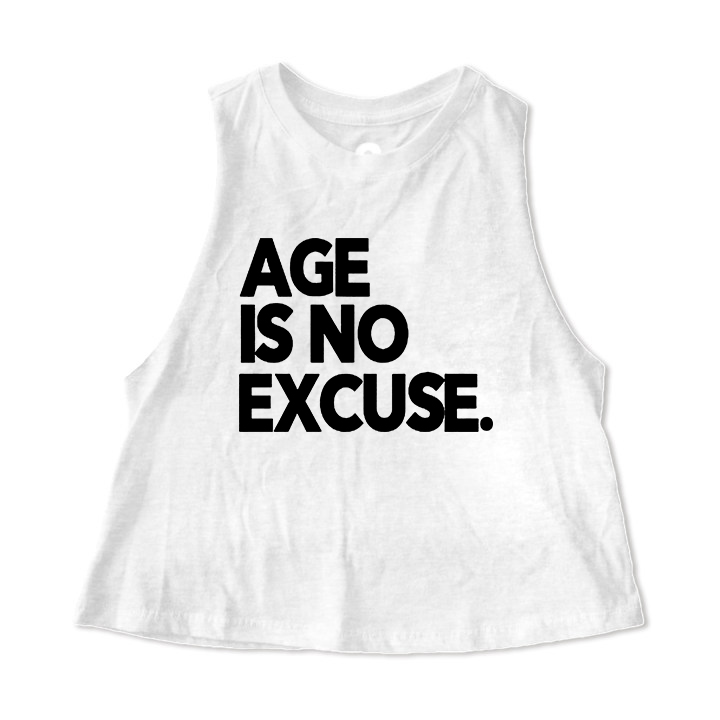 Age Is No Excuse Print Women's Crop Top -traneing