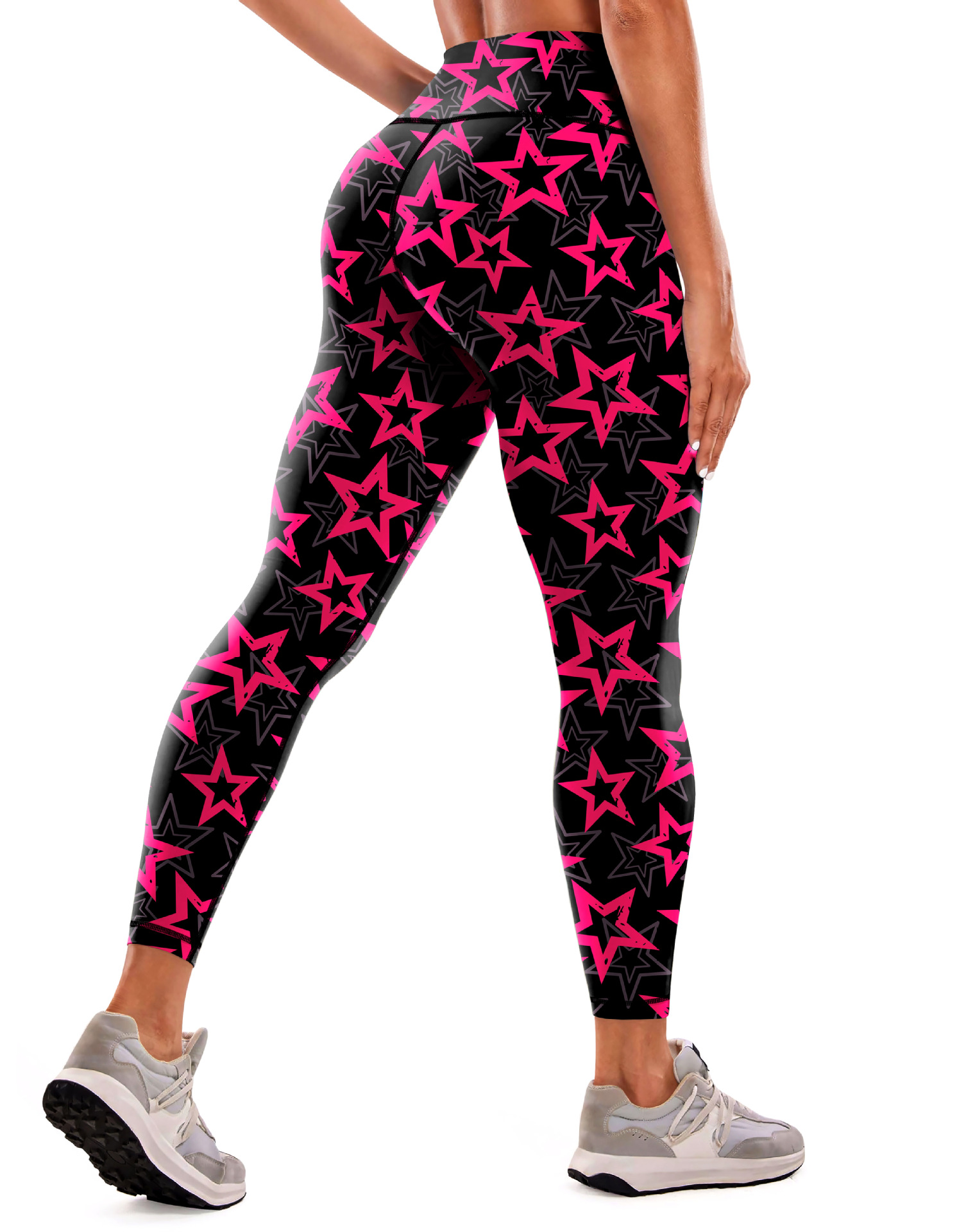 Stars High Waisted Fitness Women's Sports Yoga Leggings-traneing
