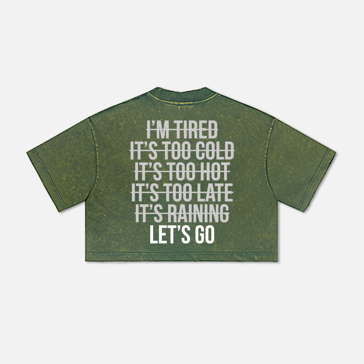 Let's Go Printed Washed Women's Cropped Top-traneing