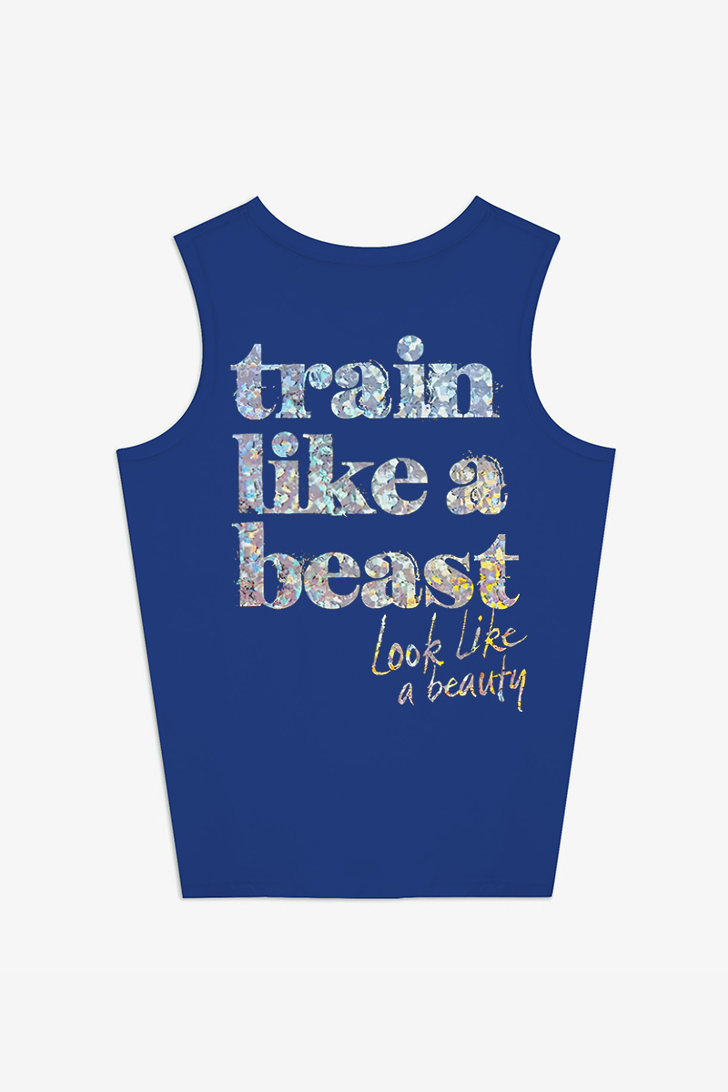Train Like A Beast Look Like A Beauty Printed Women's Vest Image - 4